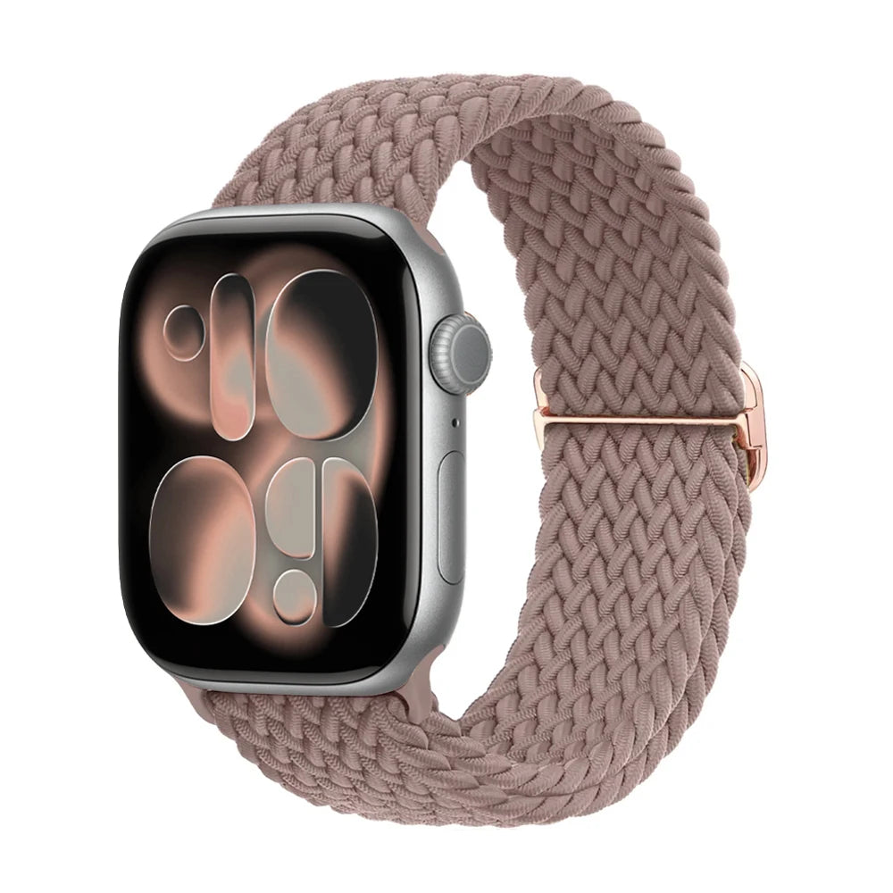 Apple Watch Band 42mm 46mm 44mm 40mm 45mm Ultra 3 49mm Braided Bracelet Correa Series 11 10 9 8 7 6 SE3 Smartwatch Straps luxecrown.co.uk