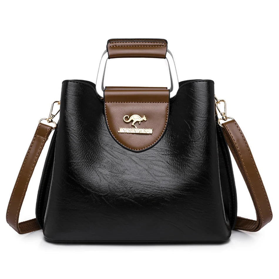Luxury Designer Handbag Purses for Women 2024 Female Oil Leather Branded Shoulder Crossbody Messenger Tote Bag Small Fashion Sac Streetsharks