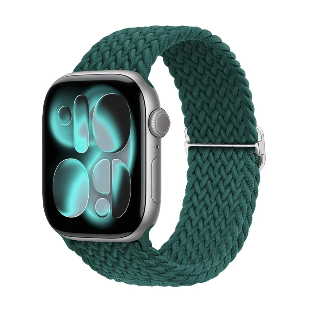 Apple Watch Band 42mm 46mm 44mm 40mm 45mm Ultra 3 49mm Braided Bracelet Correa Series 11 10 9 8 7 6 SE3 Smartwatch Straps luxecrown.co.uk