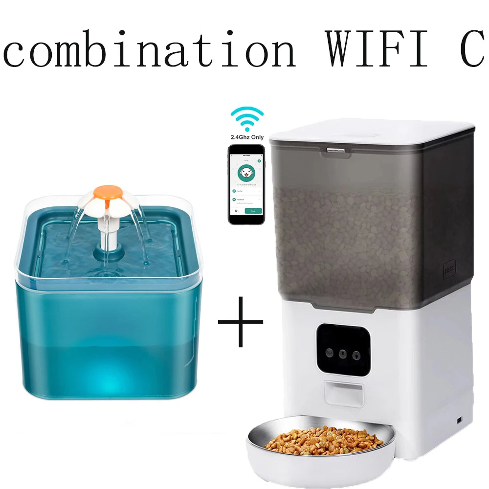 6L Dog Automatic Feeder Transparent Pet Smart Feeder 2L Cats Dispenser Feeding Bowl Remote Tuya WIFI Control Dry Food Pet Feeder luxecrown.co.uk