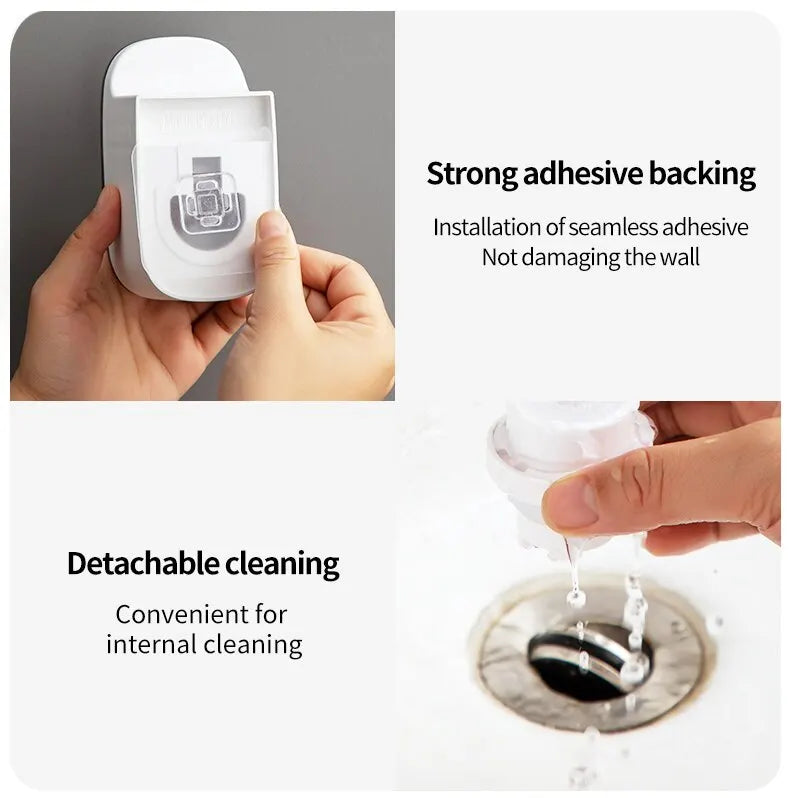 1 PCS Automatic Toothpaste Dispenser Bathroom Accessories Wall Mount Lazy Toothpaste Squeezer Toothbrush Holder Streetsharks