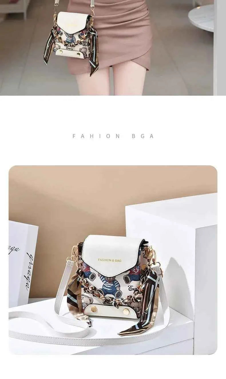 New Faion Women's Mobile Phone Menger Bag Pur Double oulder Bag PU Leather No Brand Registered Trademark