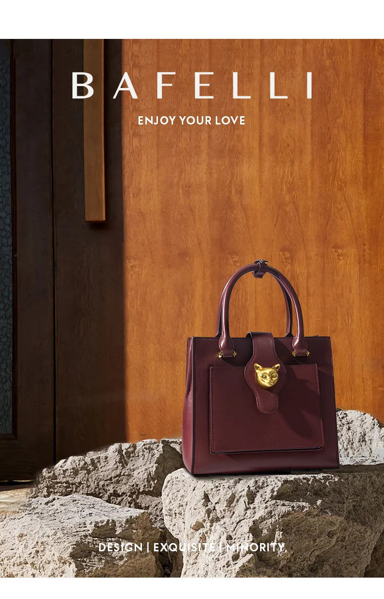 BAFELLI Luxury Leather Women's Bag 2026 New Model Large Capacity Multi-compartment Handheld Crossbody Bag Fashion Commuter luxecrown.co.uk