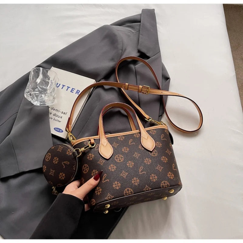 Women Luxury High End Leather Tote Bag Fashion Elegant Shoulder Handbag Classic Crossbody Daily Commuter Look luxecrown.co.uk