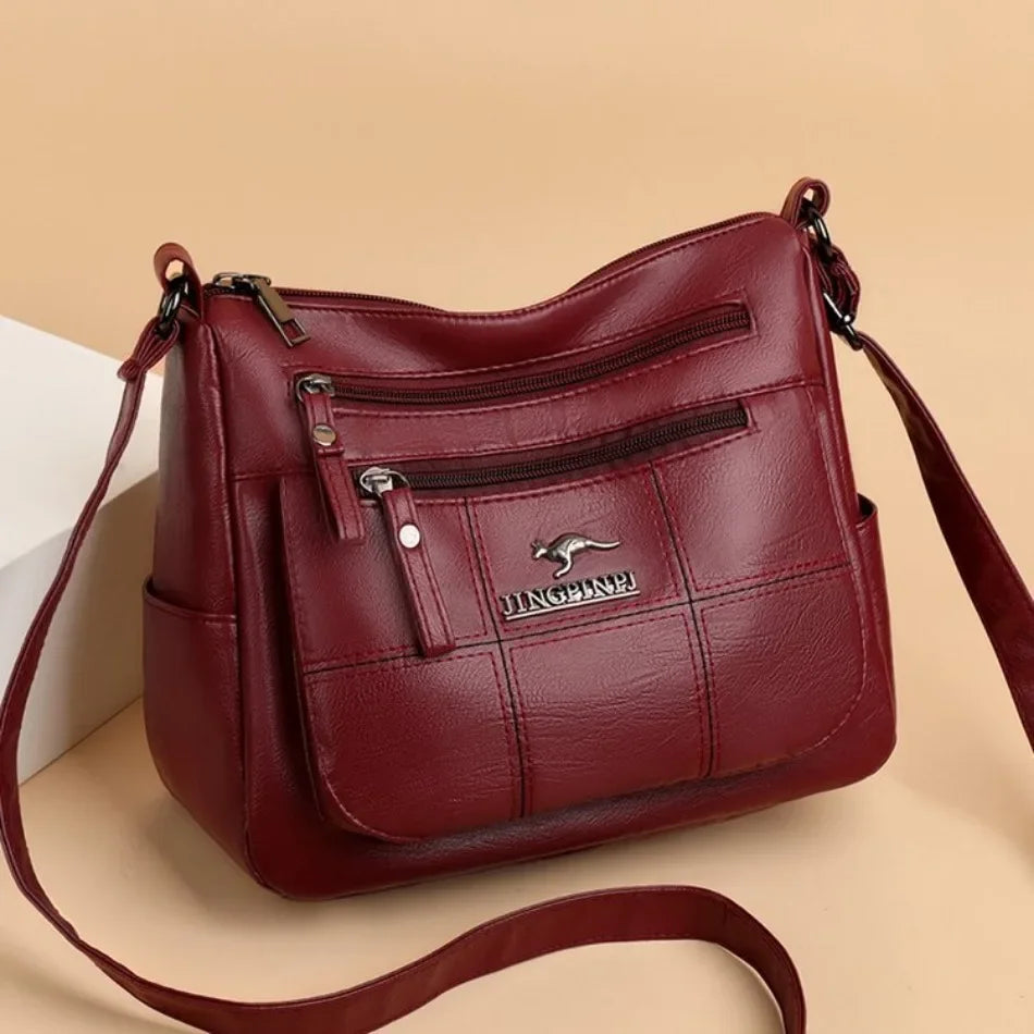 Luxury Handbag Fashion Print Large Capacity Soft Leather Women Shoulder Crossbody Bag Leisure Designer Ladies Purses and Handbag luxecrown.co.uk