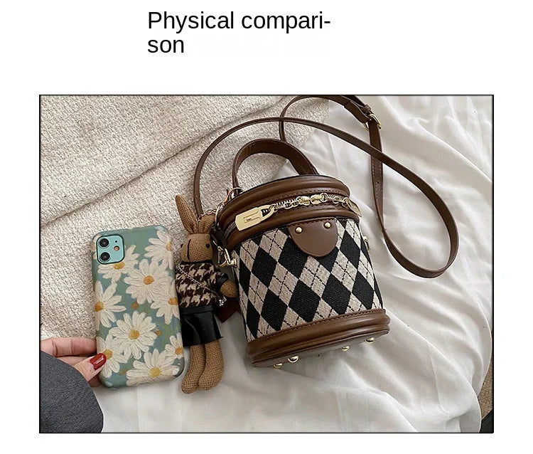 Women's Bag for Women Fashion Luxury Designer Zipper Small Handbags For Women Leather Bucket Shoulder Bag 2023 New Trend Pendant Streetsharks