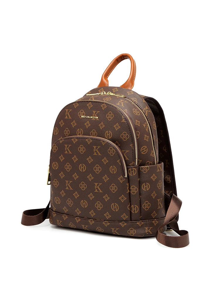 Mkf Genuine Vintage Retro Casual Backpack for Women, Original Design Niche Women's Bag, Large Capacity Travel Trendy Bag luxecrown.co.uk
