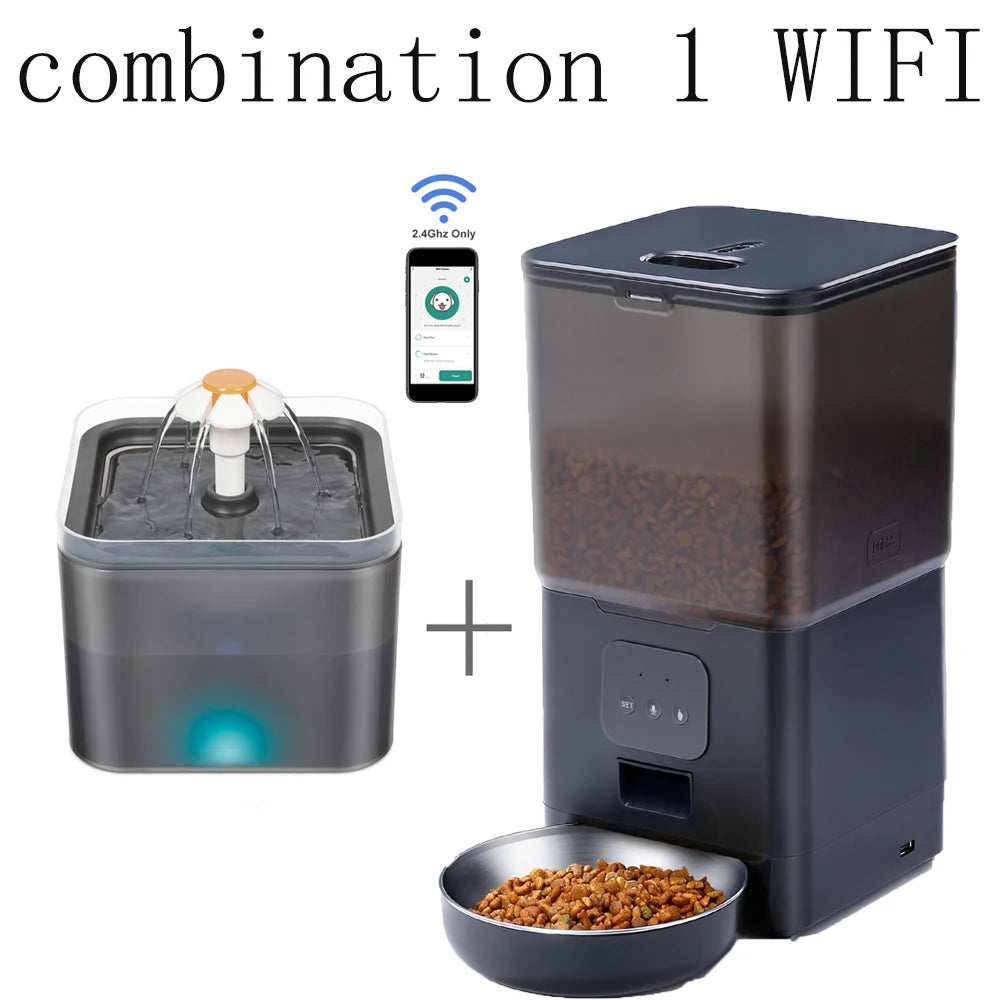 6L Dog Automatic Feeder Transparent Pet Smart Feeder 2L Cats Dispenser Feeding Bowl Remote Tuya WIFI Control Dry Food Pet Feeder luxecrown.co.uk
