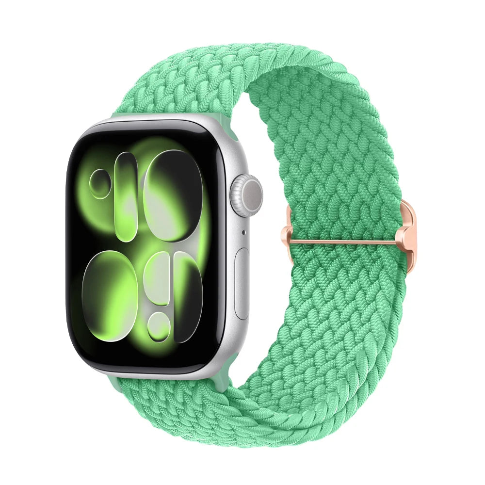 Apple Watch Band 42mm 46mm 44mm 40mm 45mm Ultra 3 49mm Braided Bracelet Correa Series 11 10 9 8 7 6 SE3 Smartwatch Straps luxecrown.co.uk
