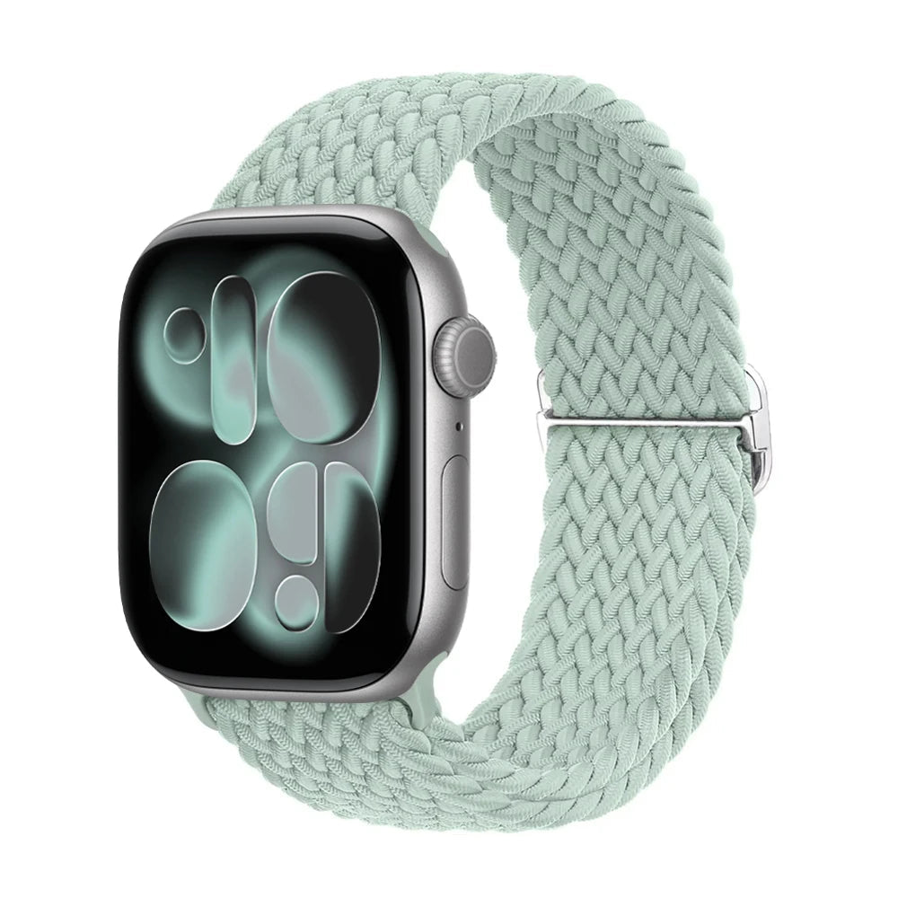 Apple Watch Band 42mm 46mm 44mm 40mm 45mm Ultra 3 49mm Braided Bracelet Correa Series 11 10 9 8 7 6 SE3 Smartwatch Straps luxecrown.co.uk