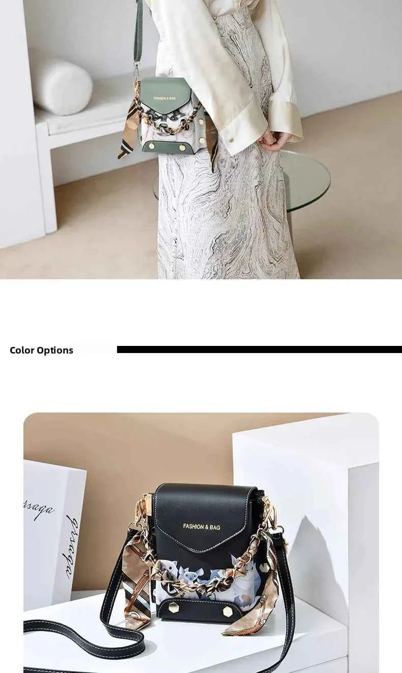 New Faion Women's Mobile Phone Menger Bag Pur Double oulder Bag PU Leather No Brand Registered Trademark