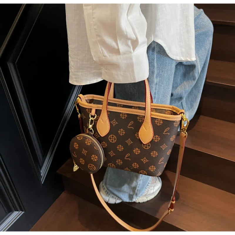 Women Luxury High End Leather Tote Bag Fashion Elegant Shoulder Handbag Classic Crossbody Daily Commuter Look luxecrown.co.uk