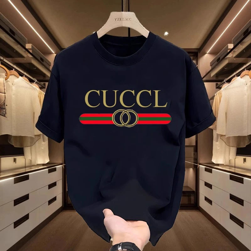 New European and American Trend Short-sleeved T-shirt for Men 2026 New G Cotton Fashion Short-sleeved s T-shirt luxecrown.co.uk