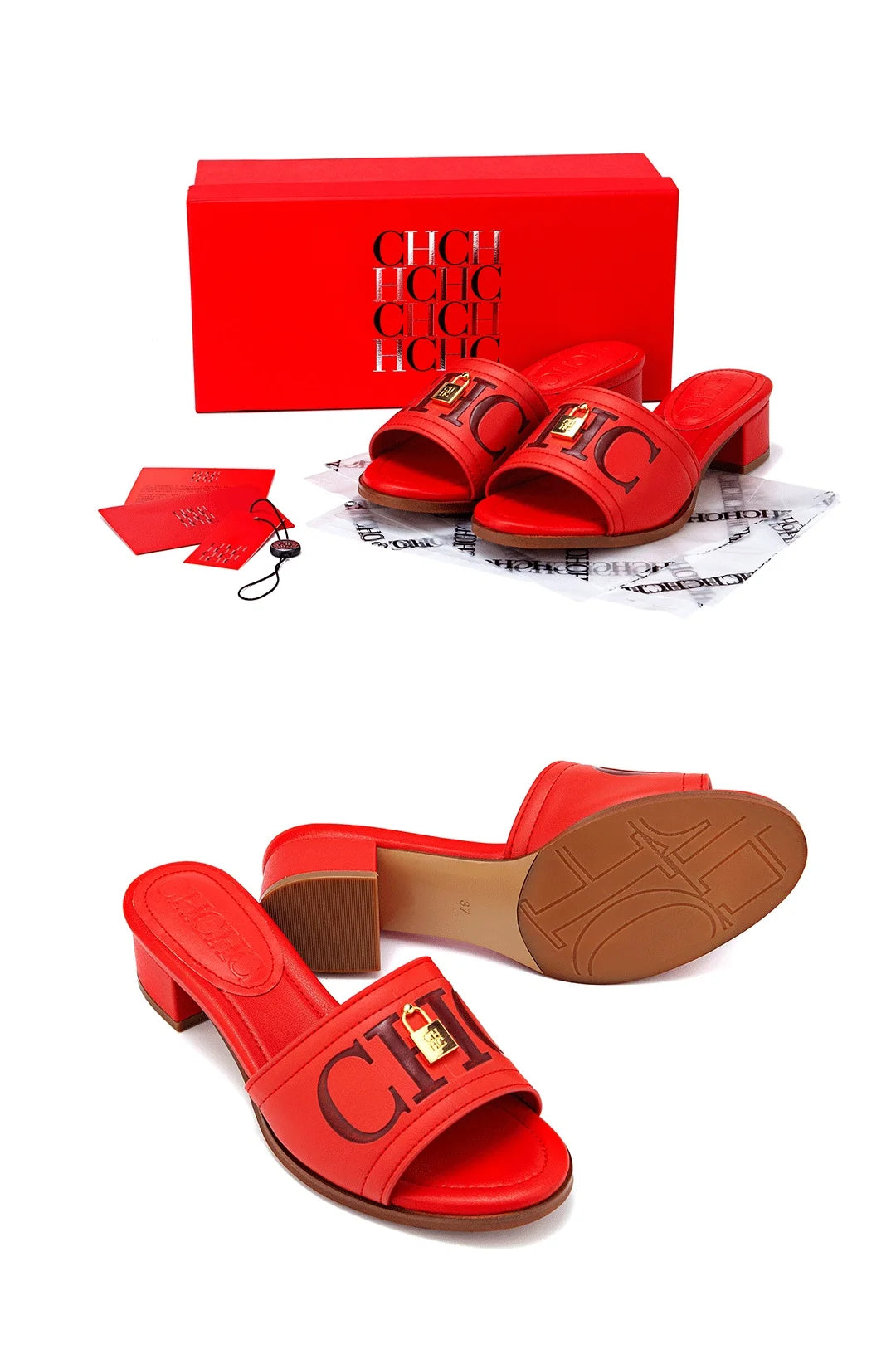 CH 2026 Elegant Women's Sandals Leather Dressy Party Evening Luxury Metal Buckle Non Slip Comfort Women Shoes Gift Box luxecrown.co.uk