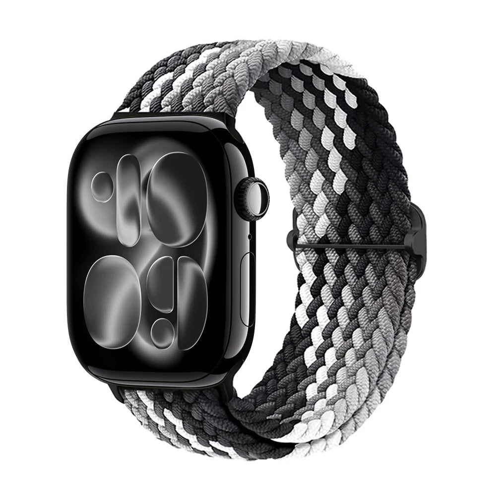 Apple Watch Band 42mm 46mm 44mm 40mm 45mm Ultra 3 49mm Braided Bracelet Correa Series 11 10 9 8 7 6 SE3 Smartwatch Straps luxecrown.co.uk