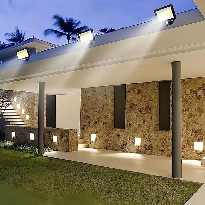 LED Solar Power PIR Motion Sensor Wall Light Outdoor Garden Security Od Lamp Streetsharks