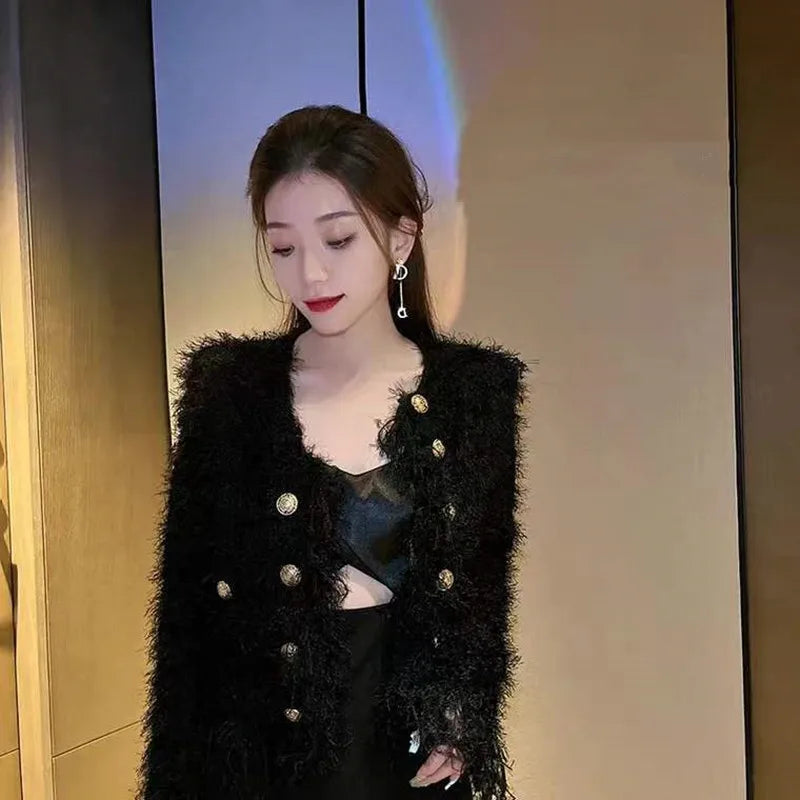 D Letter Tassel Earrings Female S925 Silver Needle New Luxury Shining Long Earrings for Women Korean Designer Jewelry Y2k Streetsharks