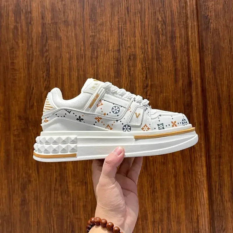 2025 Four Seasons New Anti-slip Wear-resistant Thick Sole Increase Comfortable Outdoor Trend Fashion Casual Pair Board Shoes Streetsharks