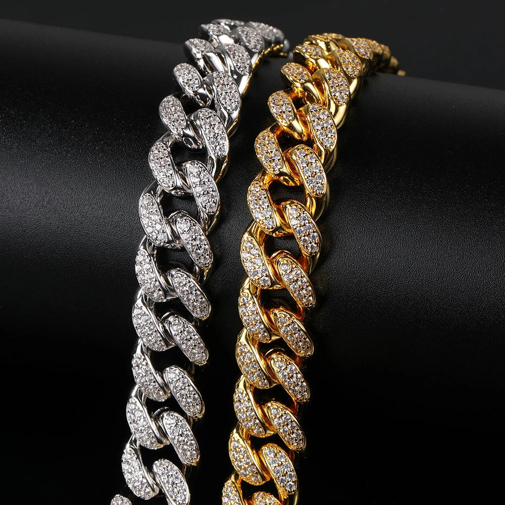 Fashion Jewelry Accessories Gold Cuban Chain Cat Collar Luxury Crystal Rhinestone Pet Kitten Necklace for Cats luxecrown.co.uk