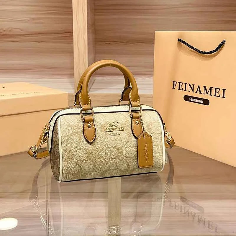 Light luxury brand Boston handbag women's 2026 autumn and winter new crossbody bag retro high-end single shoulder handbag