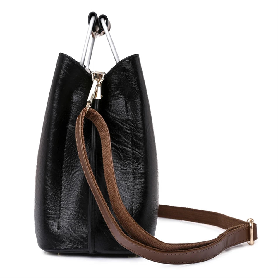Luxury Designer Handbag Purses for Women 2024 Female Oil Leather Branded Shoulder Crossbody Messenger Tote Bag Small Fashion Sac Streetsharks