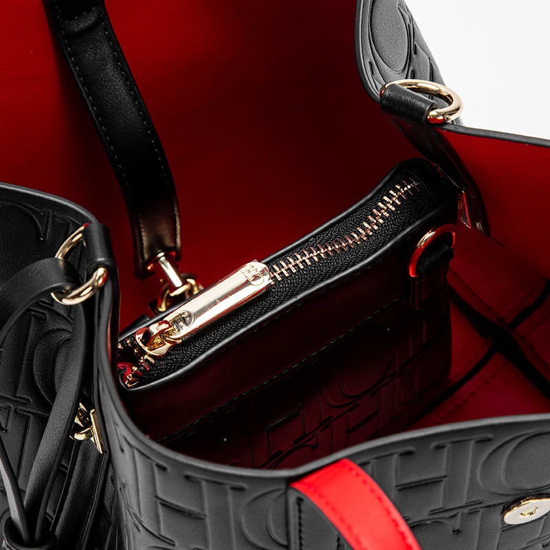 CHCH Women's Tote Bag New Steel Embossed Handheld Bun Mother Shopping Bag Streetsharks