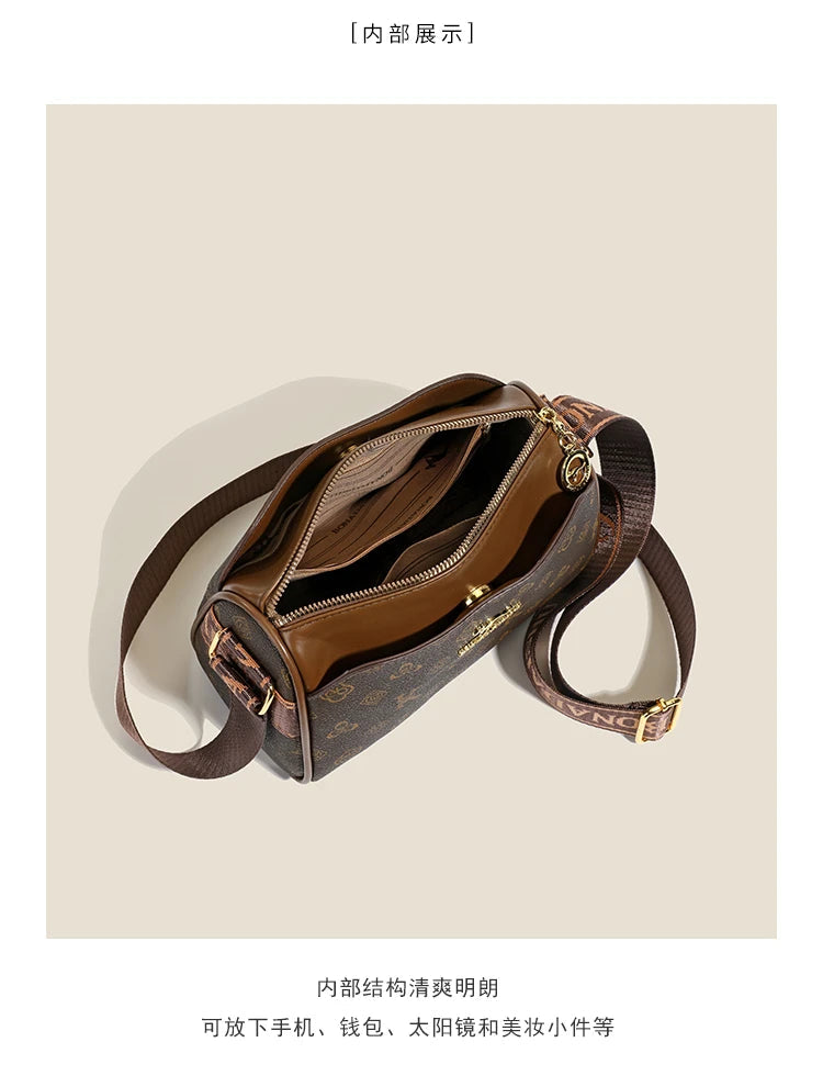 Three-layer women's bag with large capacity, adjustable cross-body bag, new style women's bag, wide strap, suitable for middle-a luxecrown.co.uk