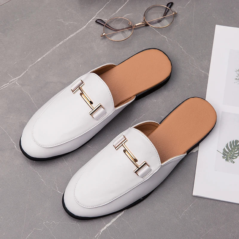 2024 Loafers Men Casual Shoes Men Flat Muller Shoes Fashion Club Comfort Slippers Luxury Trendy Summer Gents Shoes Leisure Walk luxecrown.co.uk