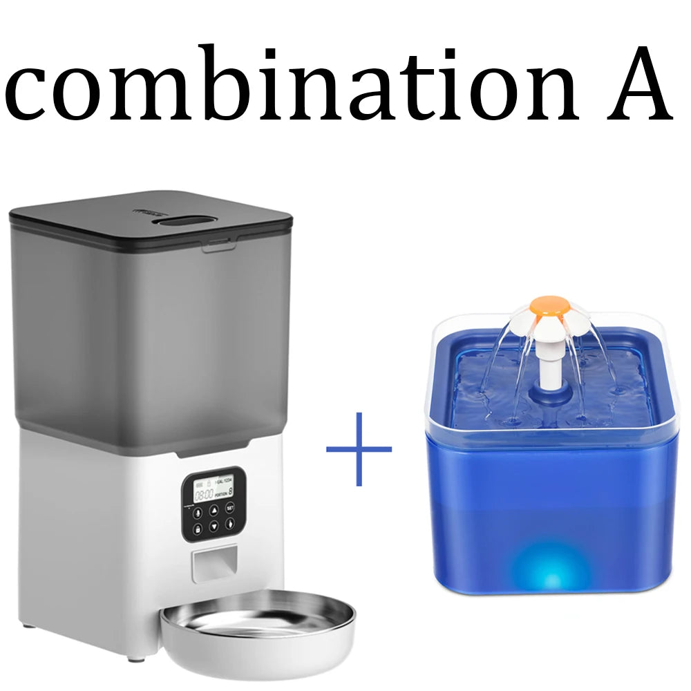 6L Dog Automatic Feeder Transparent Pet Smart Feeder 2L Cats Dispenser Feeding Bowl Remote Tuya WIFI Control Dry Food Pet Feeder luxecrown.co.uk