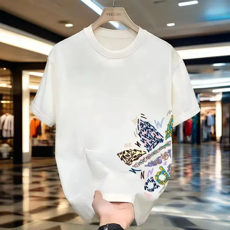 2026 Fashionable Bestseller - Loose-Fitting Round-Neck Summer Cotton T-Shirt for Men and Women, Stylish and Breathable Top luxecrown.co.uk