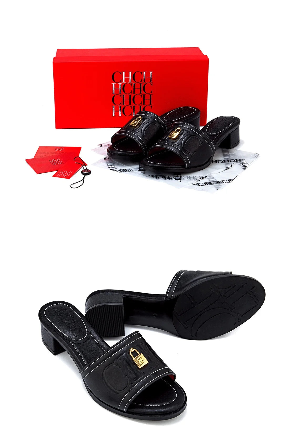 CH 2026 Elegant Women's Sandals Leather Dressy Party Evening Luxury Metal Buckle Non Slip Comfort Women Shoes Gift Box luxecrown.co.uk