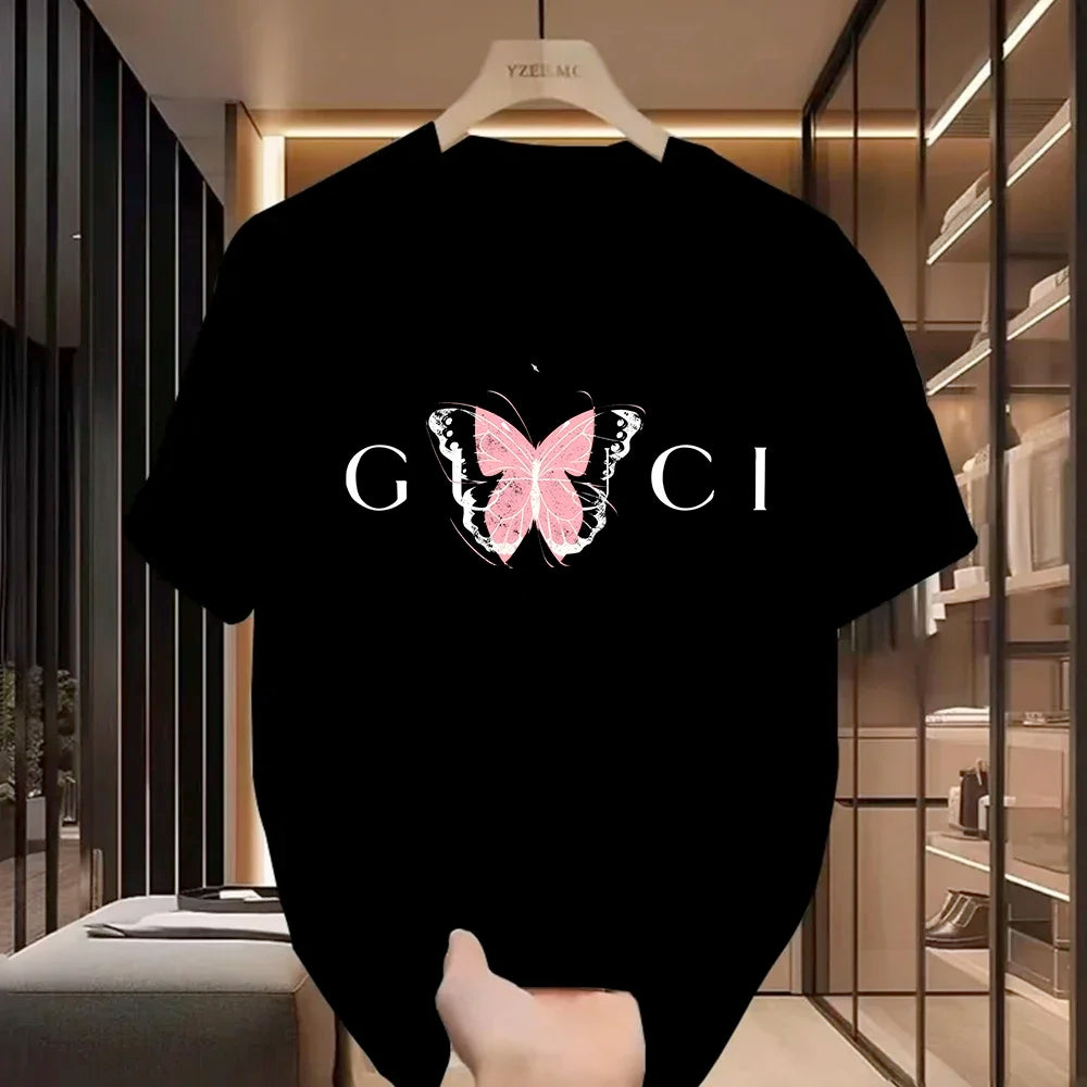 Women Brand T-shirt Classic Short Sleeves Tops&Tees Summer Breathable Harajuku Fashion Luxury Blouse Youthful Clothes for Woman Streetsharks