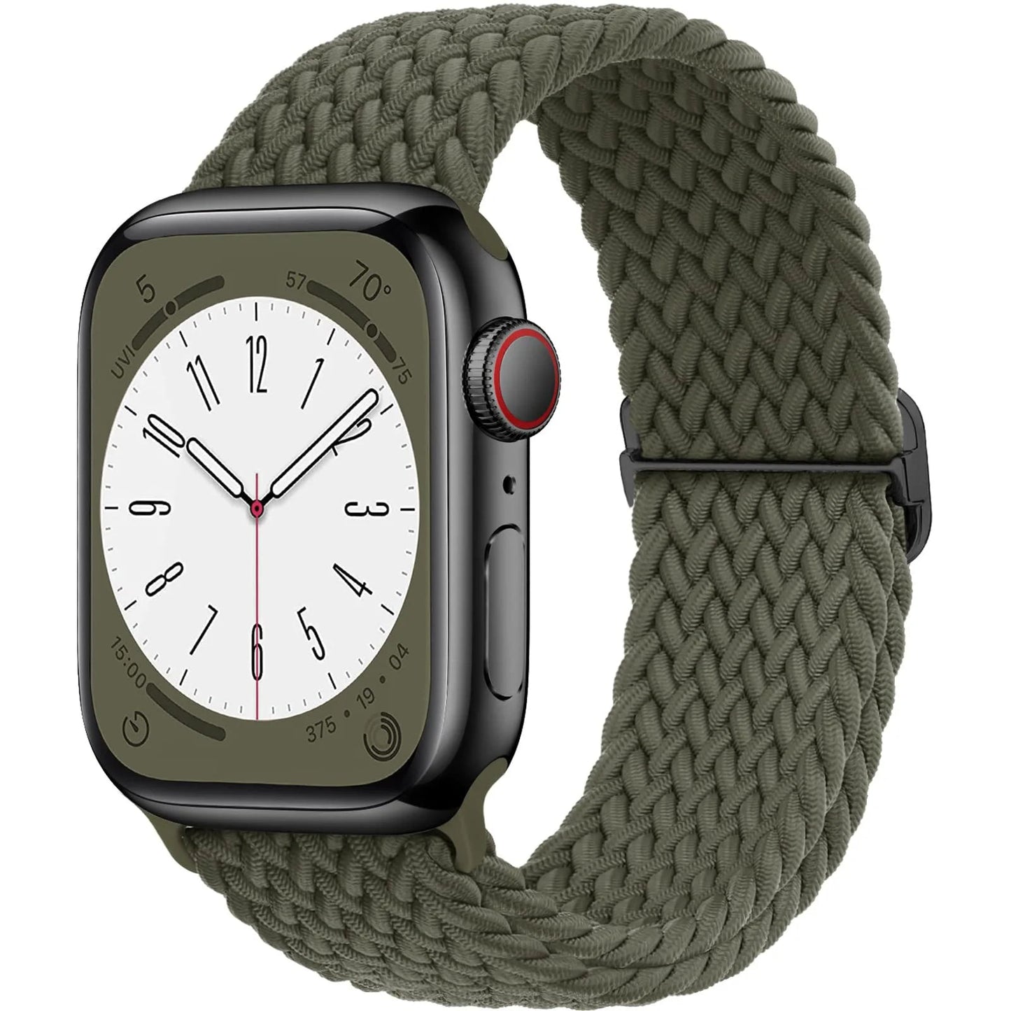 Braided Solo Loop Strap For Apple watch band 44mm 40mm 49mm 45mm 41mm Elastic Nylon bracelet iWatch series 8 3 se 6 7 Ultra 2 9 luxecrown.co.uk