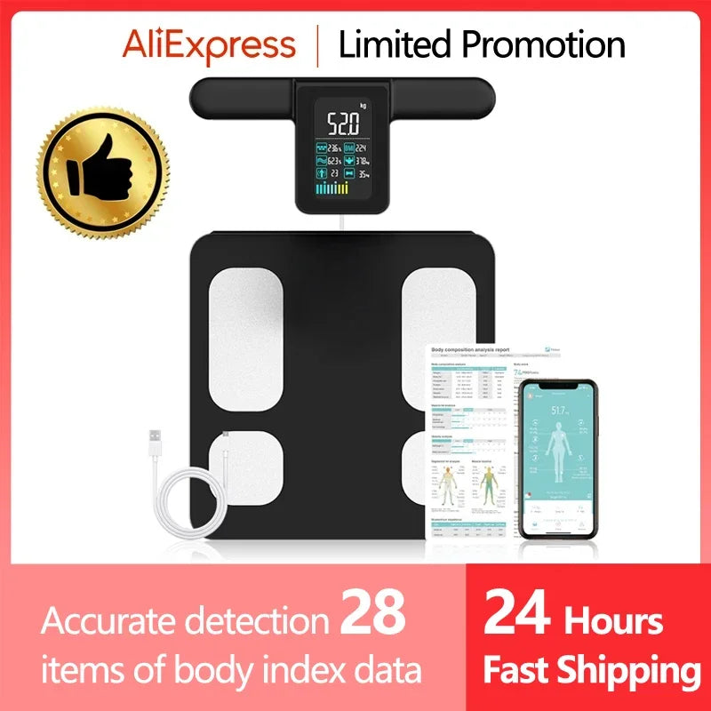 Smart Kitchen Scale Stainless Steel Food Calorie Protein Fat Carbs Nutritional Calculator 11LB/5kg Weight for Healthy Cooking luxecrown.co.uk