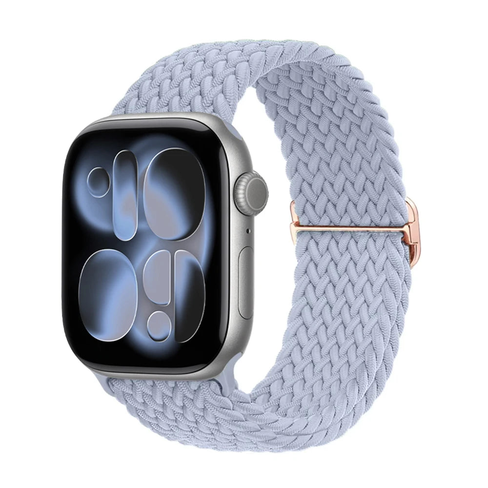 Apple Watch Band 42mm 46mm 44mm 40mm 45mm Ultra 3 49mm Braided Bracelet Correa Series 11 10 9 8 7 6 SE3 Smartwatch Straps luxecrown.co.uk