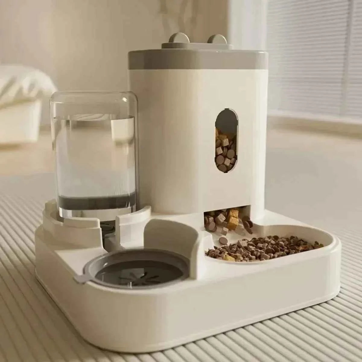 Automatic Feeder Dog Cat Food Bowl With Water Fountain Large Capacity Pet Food Storage Dispenser Container Puppy Pet Accessories luxecrown.co.uk