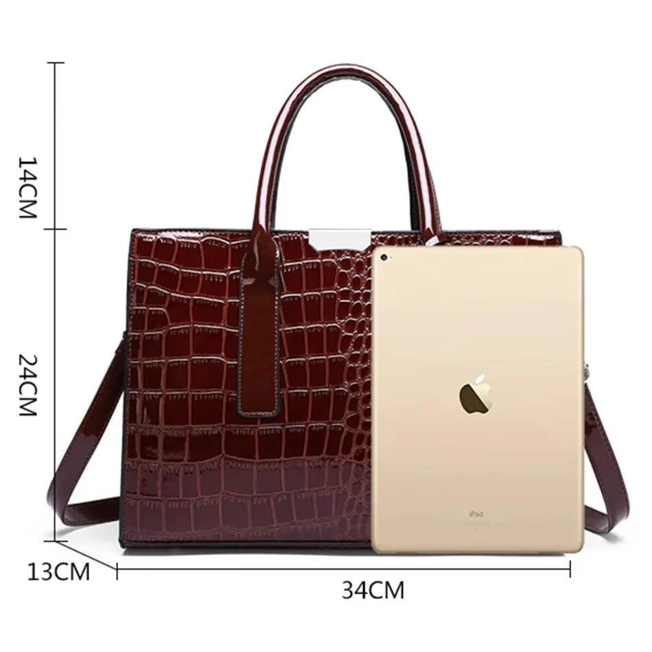 Luxury Handbag Fashion Print Large Capacity Soft Leather Women Shoulder Crossbody Bag Leisure Designer Ladies Purses and Handbag luxecrown.co.uk