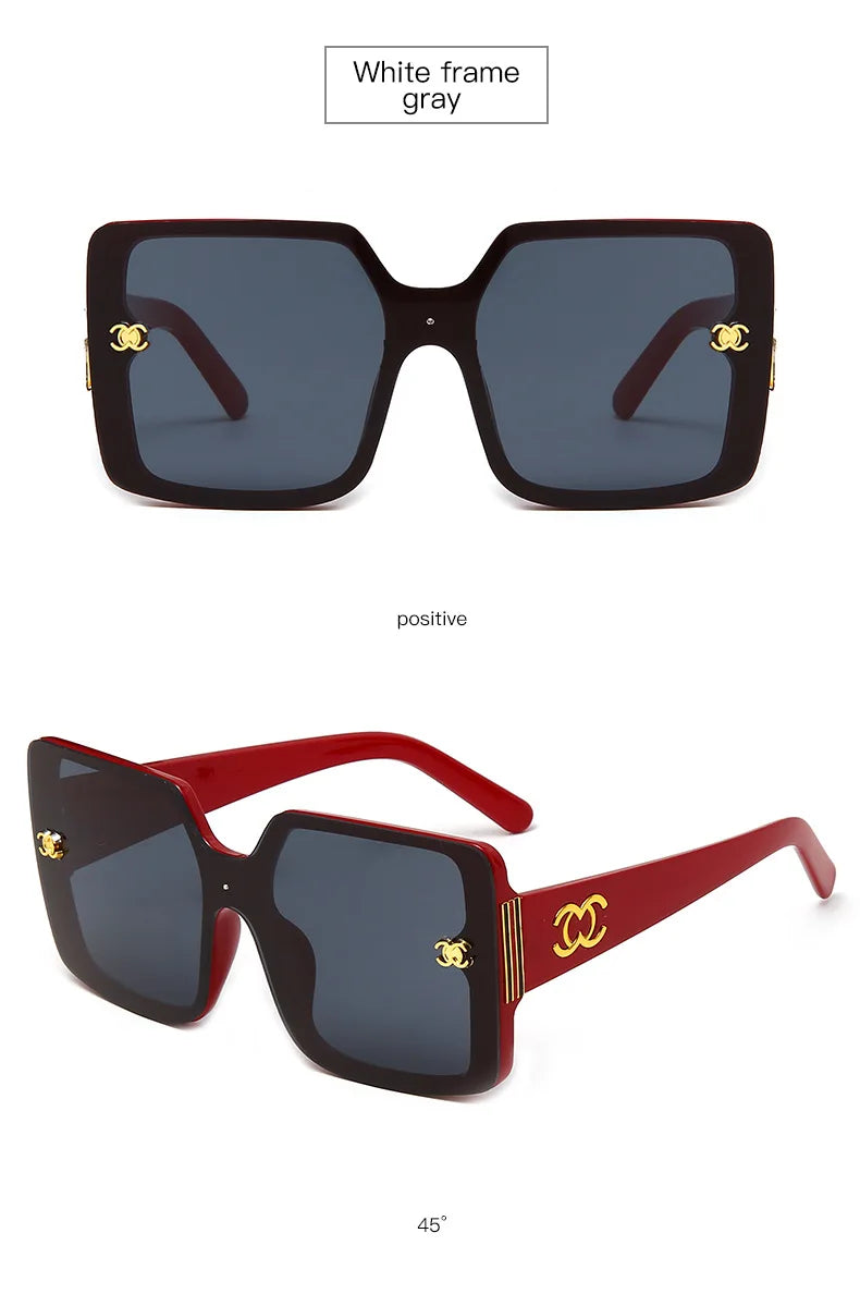 New Luxury Glamour Sunglasses for Women and Men Designer Famous Brand Glasses Square Stylish Trend Eyewear UV400 Streetsharks