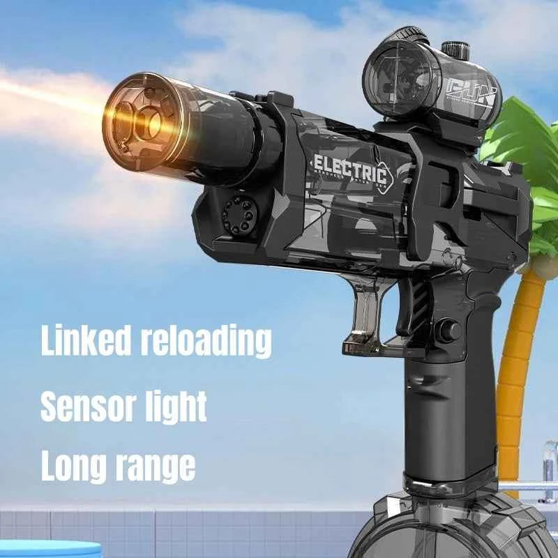 Children High Pressure Electric Water Gun Toys Summer Outdoor Beach Pool Garden Fight Games Kids Automatic Bursts Watergun Gifts