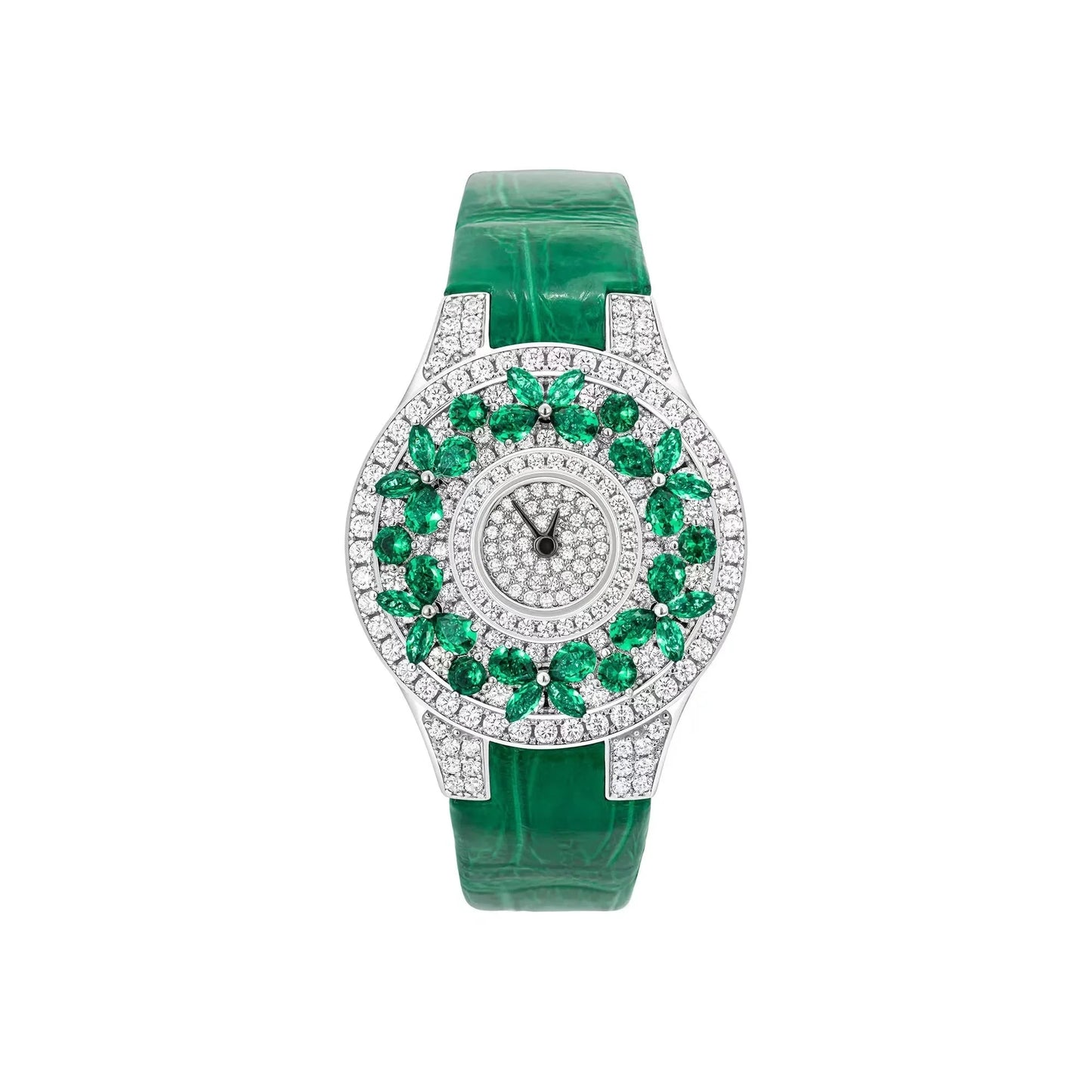 Luxury Brand Woman Watch Qualities Diamond Emerald Watches Ladies Leather Brcalaet Elegant Montre Femme watch for women luxecrown.co.uk