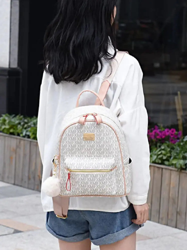 2026 Korean New Women's Fashion Luxury Letter Designer Leather Travel Backpacks Large Capacity School Bag Shoulder Bags Totes luxecrown.co.uk