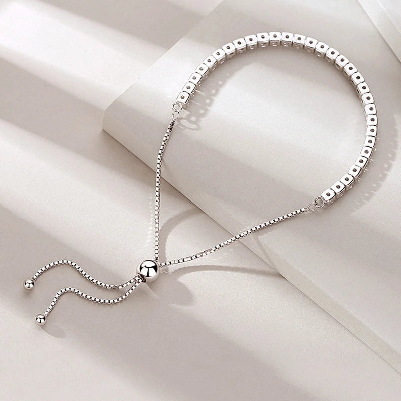 925 Sterling Silver Zircon Bracelet For Women Luxury Handy Adjustable New Ladies Jewelry Birthday Party Fashion Jewelry Gift Streetsharks