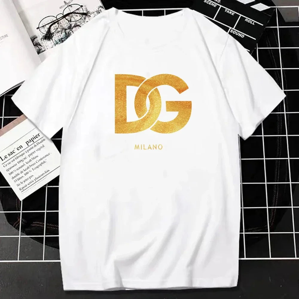 Luxury Brand Fashion T Shirt for Men Summer Letters Print Short Sleeve Tshirt Casual Breathable Women T-Shirt Kids Clothing Streetsharks