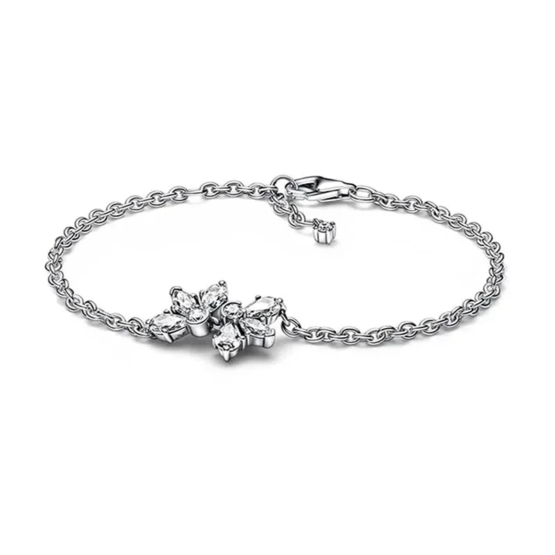 Brand new 925 sterling silver zirconia exquisite tennis star bracelet for women DIY original charm beads exquisite jewelry Streetsharks
