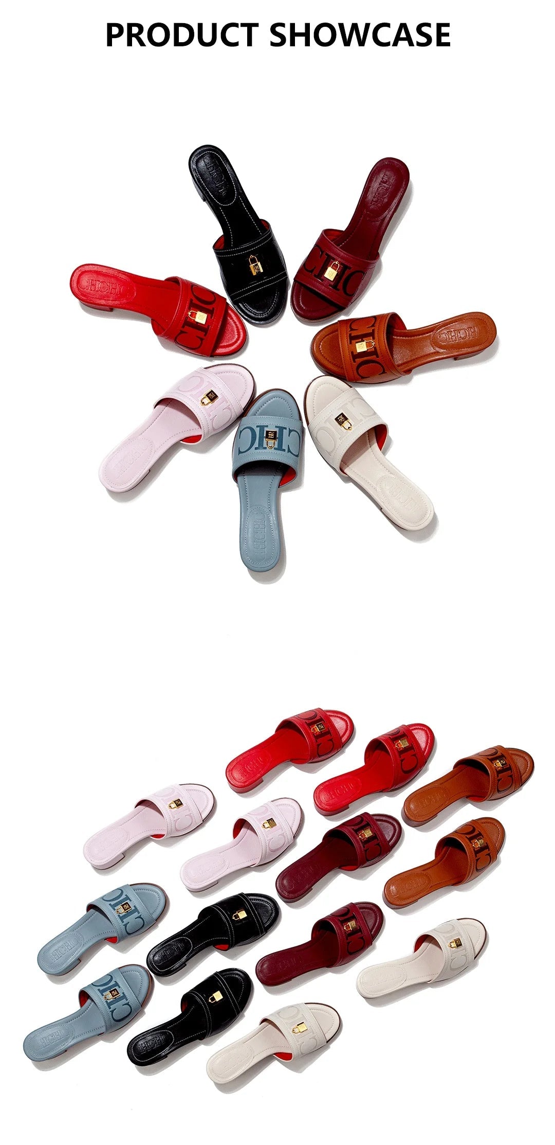 CH 2026 Elegant Women's Sandals Leather Dressy Party Evening Luxury Metal Buckle Non Slip Comfort Women Shoes Gift Box luxecrown.co.uk