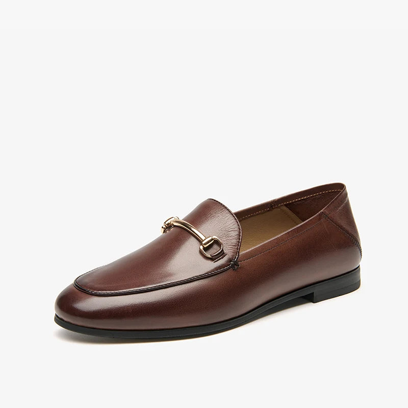 BEAUTODAY Dress Shoes Women Loafers Cow Leather Sheepskin Rubber Formal Business Suit Ladies 2025 Spring Autumn Handmade 27171 luxecrown.co.uk