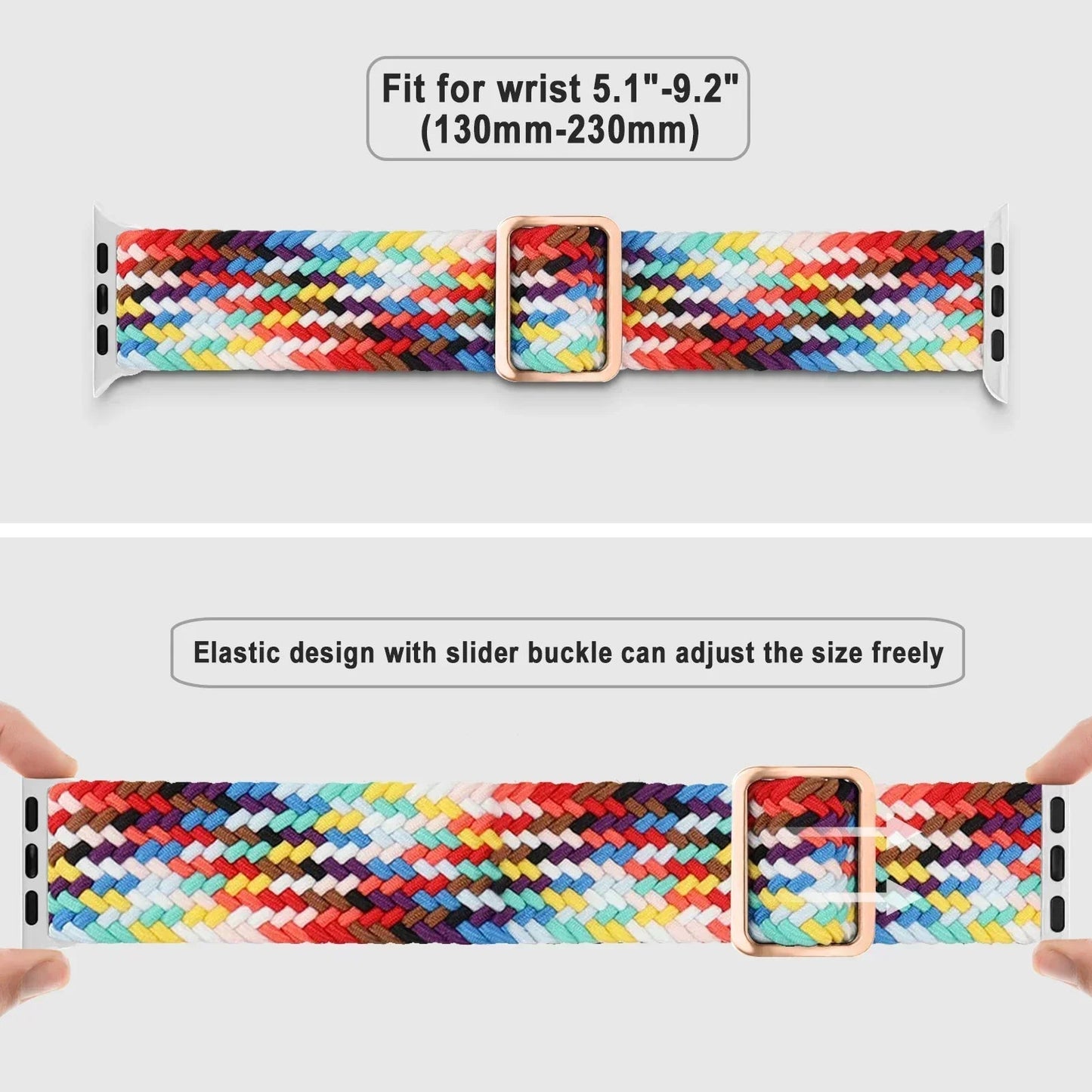 Braided Loop Strap For Apple Watch Band 42/46mm 45/41mm 38/40mm 44mm 49mm Nylon Solo Bracelet iWatch series 10 9 se 8 7 6 Ultra2 luxecrown.co.uk