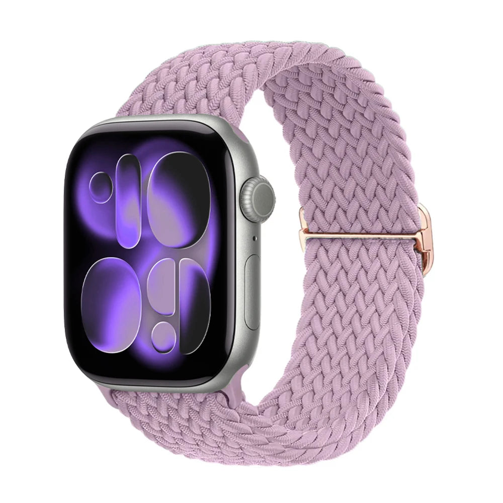 Apple Watch Band 42mm 46mm 44mm 40mm 45mm Ultra 3 49mm Braided Bracelet Correa Series 11 10 9 8 7 6 SE3 Smartwatch Straps luxecrown.co.uk