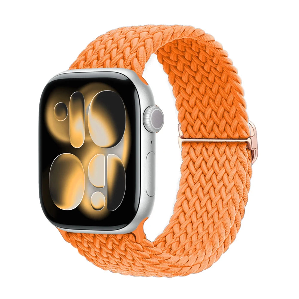 Apple Watch Band 42mm 46mm 44mm 40mm 45mm Ultra 3 49mm Braided Bracelet Correa Series 11 10 9 8 7 6 SE3 Smartwatch Straps luxecrown.co.uk