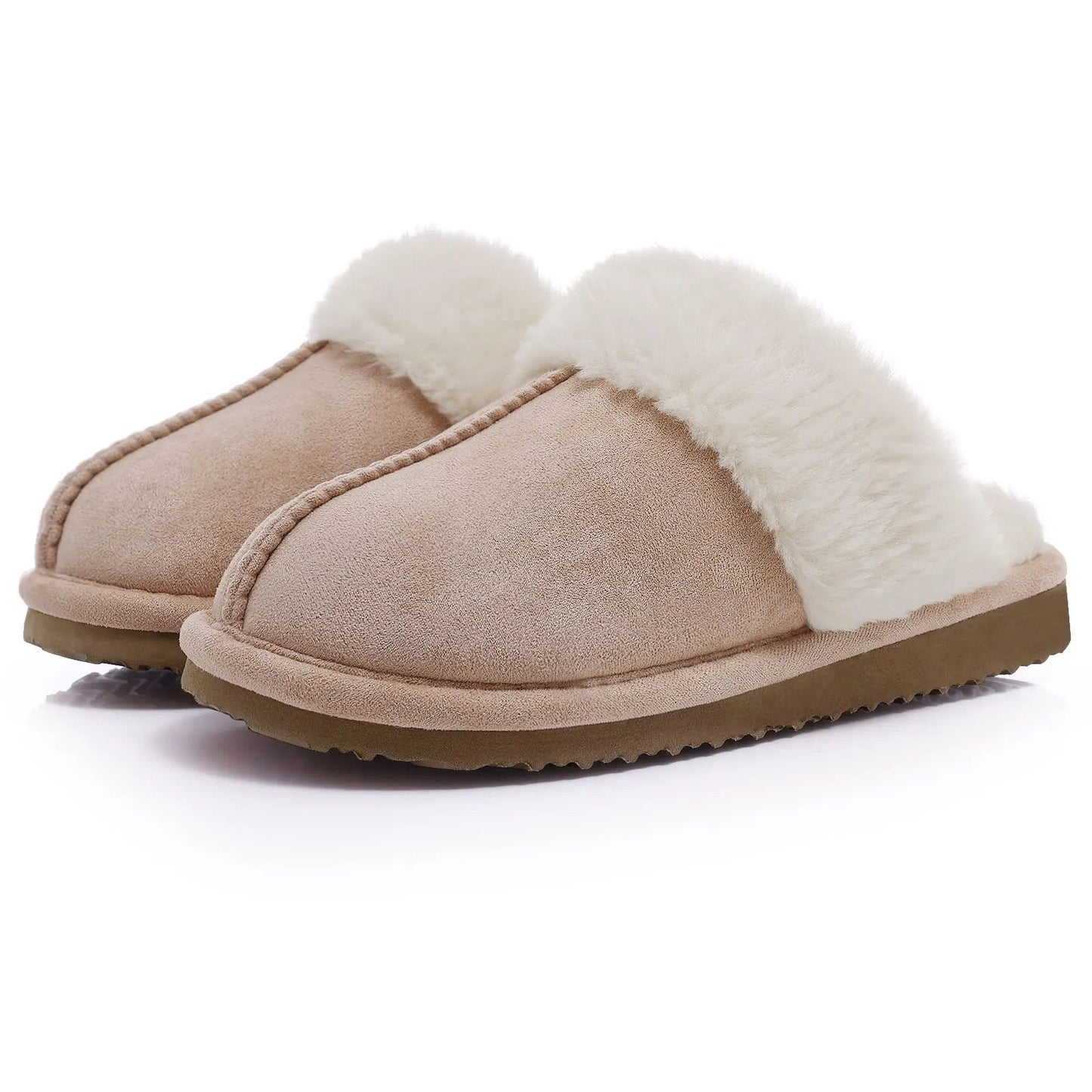 New Winter Fuzzy Women Slippers Indoor Soft House Shoes Fashion Brand Fluffy Suede Women Shoes Outdoor Antiskid Flat Slippers Streetsharks